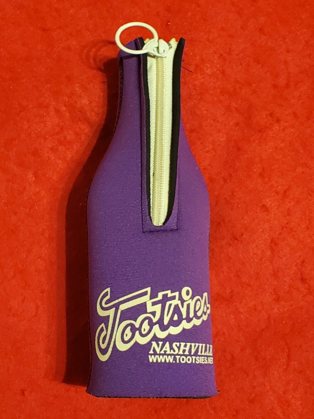 Unique Purple "Tootsies Nashville" Bottle Koosie - Ultra Clean - Save $